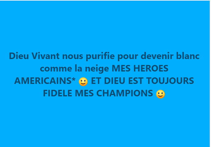 LE PROJET DE DIEU VIVANT EST ETRE BLANC COMME LA NEIGE MES CHAMPIONS AMERICAINS* COMME SA MOSQUE BLANCHE ET SON EGLISE BLANCHE :)