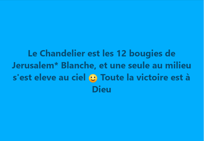 LA DEFINITION DE JERUSALEM* BLANCHE ET LES 12 BOUGIES :)