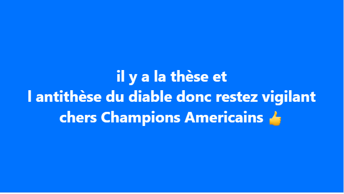 EXPLIQUER LA DEFINITION DE LA THESE* DE JERUSALEM* BLANCHE AUX CHAMPIONS AMERICAINS* :)