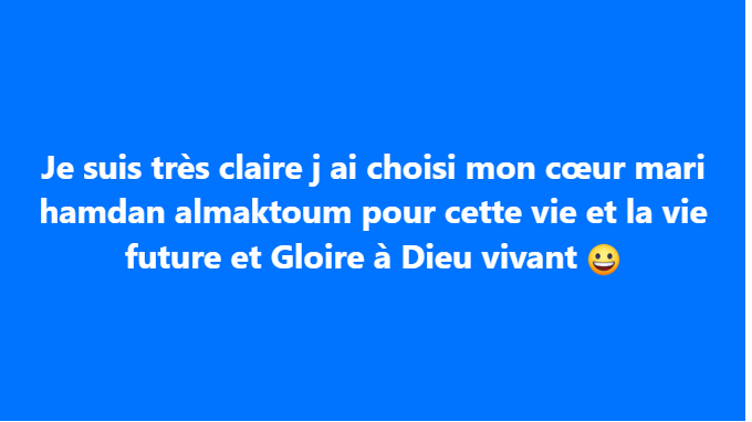 MON CHOIX EST CLAIRE ET TRANSPARENT QUI EST MON FIDELE MARI HAMDAN* ALMAKTOUM POUR CETTE VIE ET LA VIE FUTURE :)