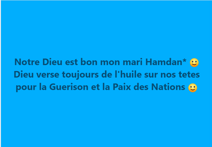 VERS LA GUERISON ET LA PAIX DES NATIONS MON CHAMPION MARI HAMDAN* ALMAKTOUM :)