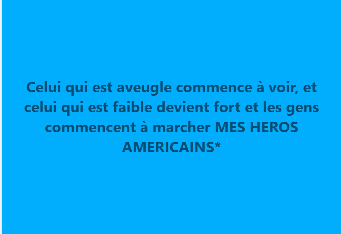 PAR LA FOI EN DIEU VIVANT : ON MARCHE SUR L’EAU MES HONORABLES AMERICAINS* :)