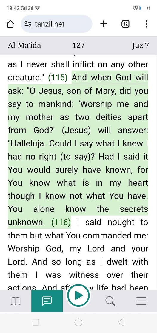 THE TESTIMONY OF THE LOVED PROPHET JESUS TO HONORABLE CHRISTIANS :)