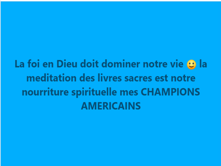 LA MEDITATION DE LA PAROLE VIVANTE DE DIEU EST NOTRE SEULE LUMIERE MES HONORABLES AMERICAINS* :)