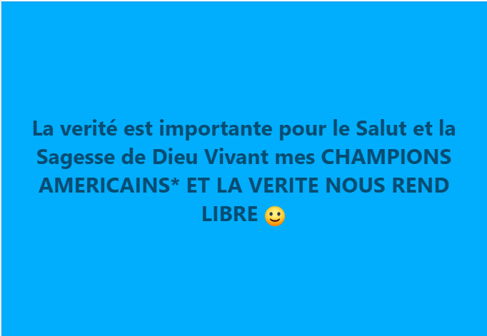 IL FAUT DECROCHER LE SALUT DE DIEU VIVANT MES BRAVES AMERICAINS* PAR VOTRE CONFORMITE à LA PAROLE VIVANTE DE DIEU :)